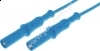 2312-IEC-100-BL Przewód PVC 1,0mm2, 1,0m, 2x wtyk prosty 4mm, bezp. 1kV / kat.IV, 20A,  niebieski, ELECTRO-PJP
